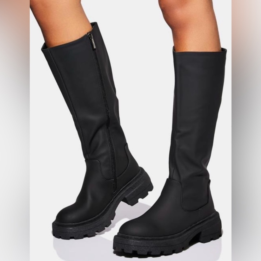 Brand new black knee high boots!
